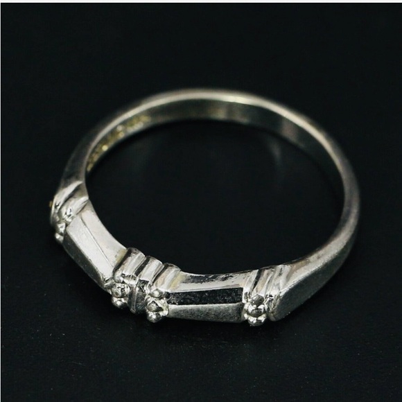 Clark & Coombs Vintage Modernist Pebbled Band Sterling Ring - Picture 2 of 6